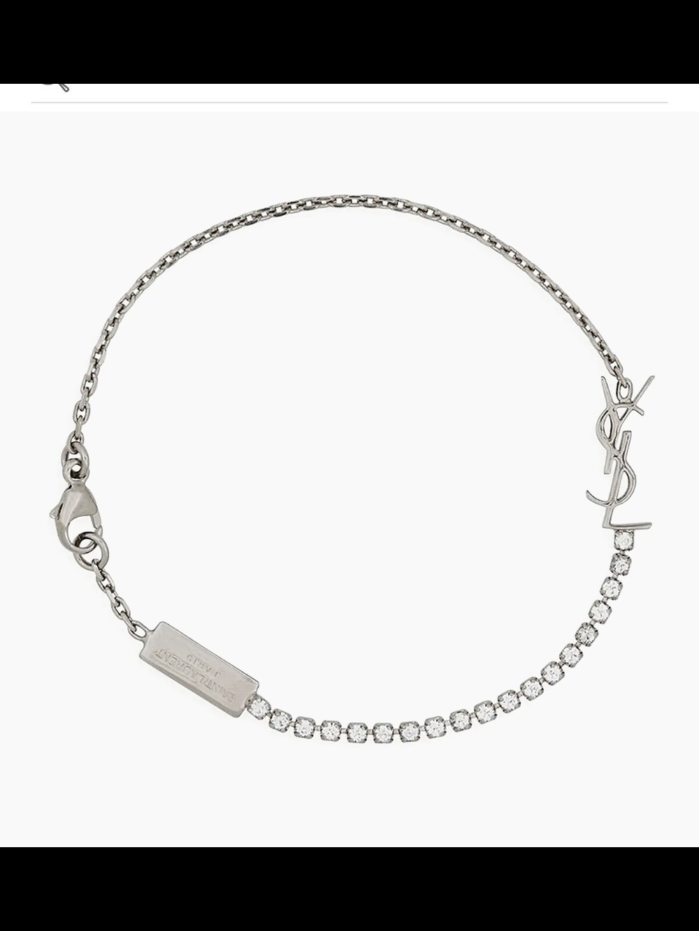 CASSANDRE CHARM BRACELET IN METAL AND RHINESTONE
